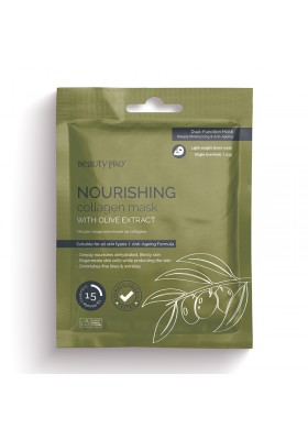 BEAUTY PRO NOURISHING COLLAGEN SHEET MASK WITH OLIVE EXTRACT 23G