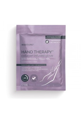 BEAUTY PRO HAND THERAPY COLLAGEN INFUSED GLOVE WITH REMOVABLE FINGERTIPS 17G