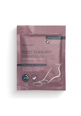 BEAUTY PRO FOOT THERAPY COLLAGEN INFUSED BOOTIE WITH REMOVABLE TOE TIP 17G