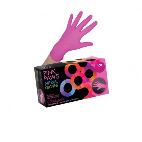 FRAMAR PINK PAWS NITRILE GLOVES 100 SMALL