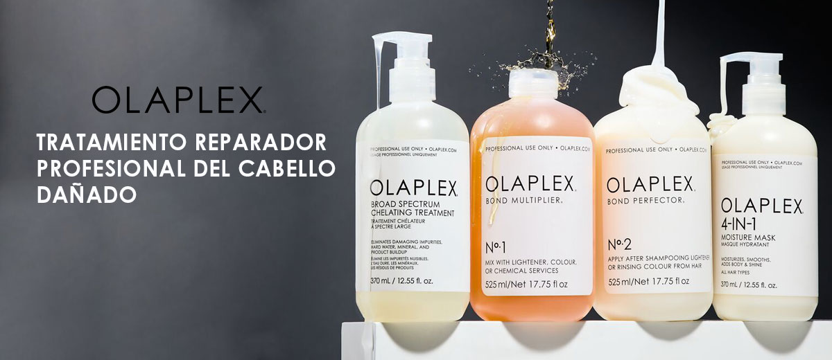 Tratamiento profesional OLAPLEX Nº1 Nº2 reparación y protección cabellos dañados